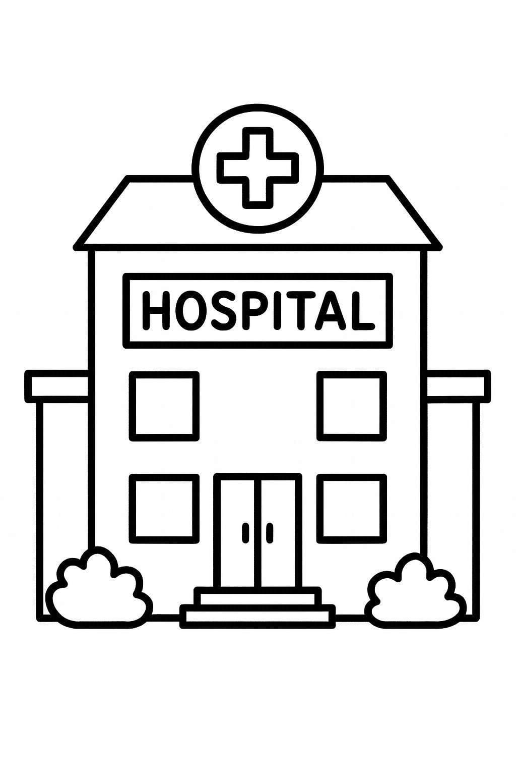 Krankenhaus zum Ausdrucken für Kinde