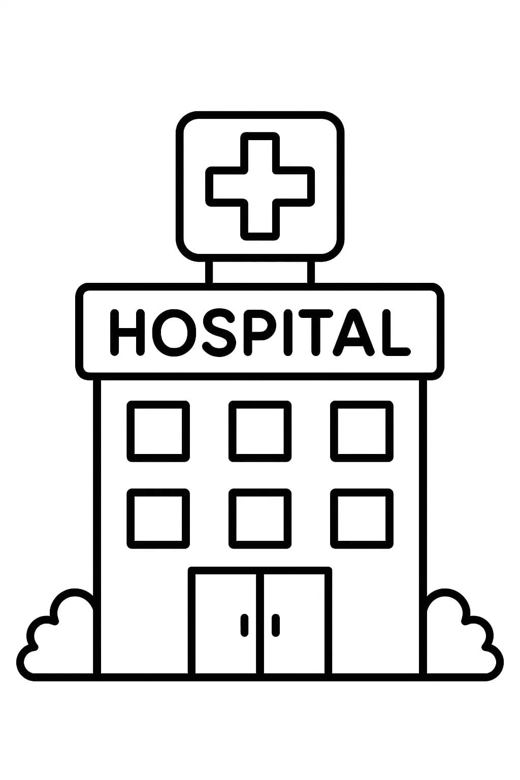 Krankenhaus zum Ausdrucken