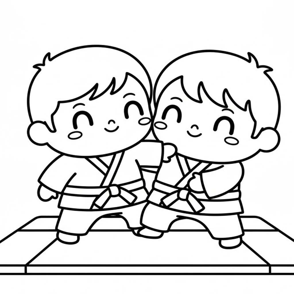 Zeichne Judo basisch