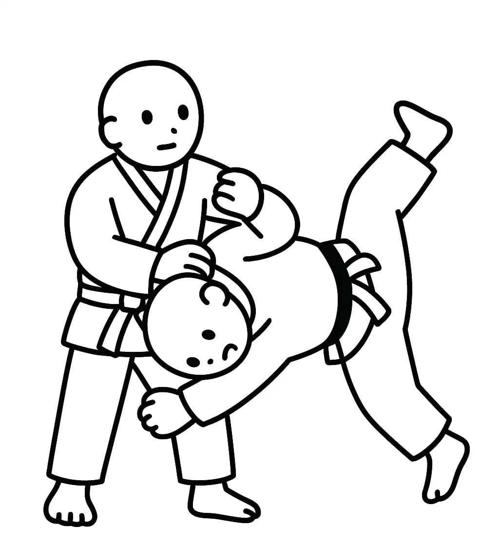 Zeichne Judo druckbare