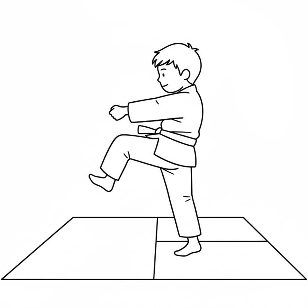 Zeichne Judo für Kinder