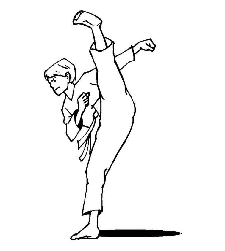 Zeichne Judo kostenlos schlicht