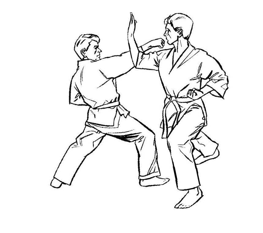 Zeichne Judo skizzieren