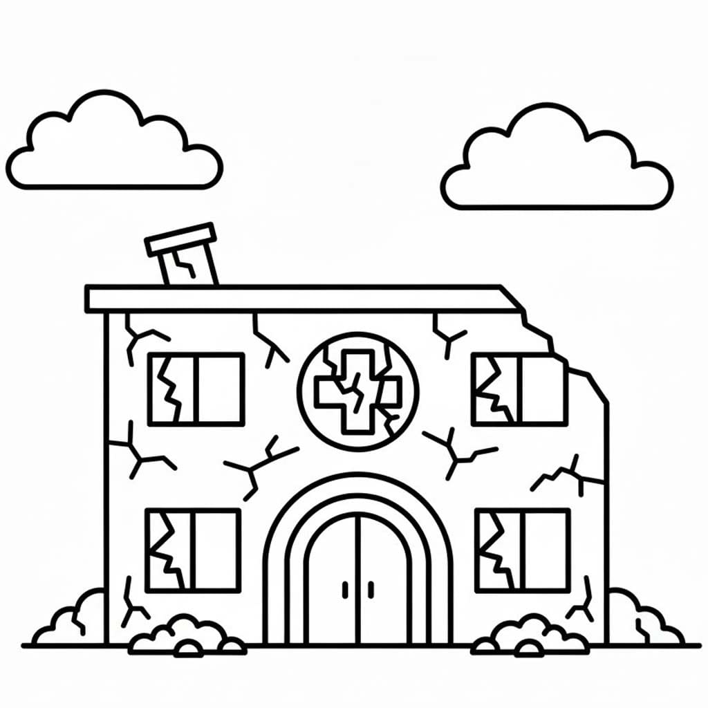 Zeichne Krankenhaus kostenlos basisch