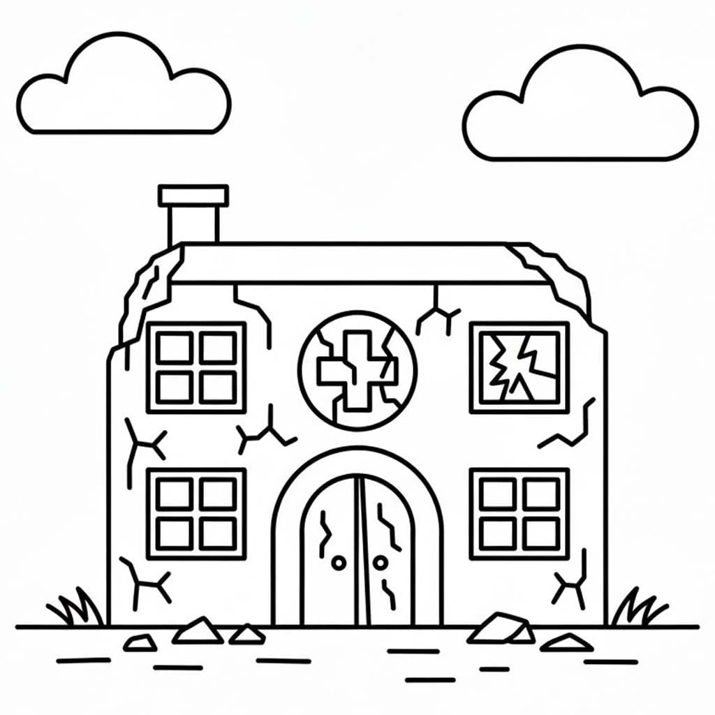 Zeichne Krankenhaus kostenlos druckbare basisch