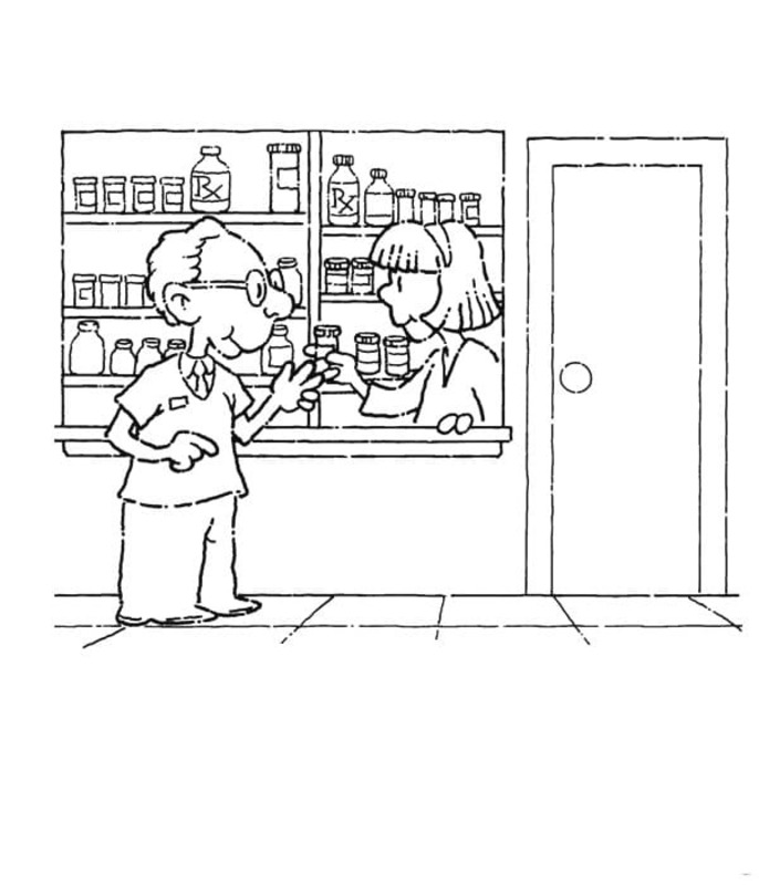 Zeichne Krankenhaus kostenlos druckbare