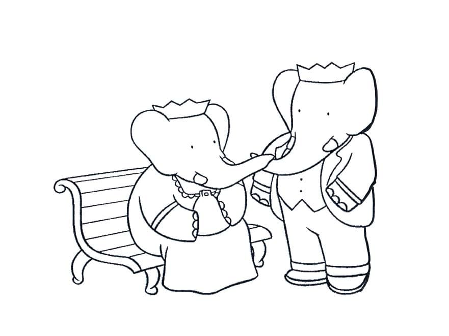 Babar der Elefant druckbare für Kinder