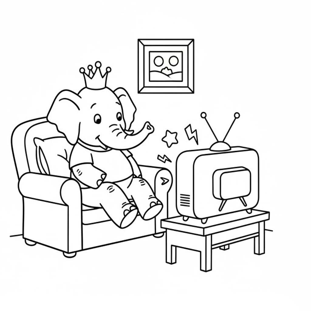Babar der Elefant kostenlos druckbare