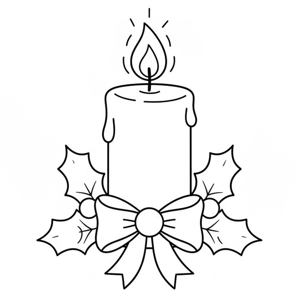 Bild Druckbare Weihnachtskerzen