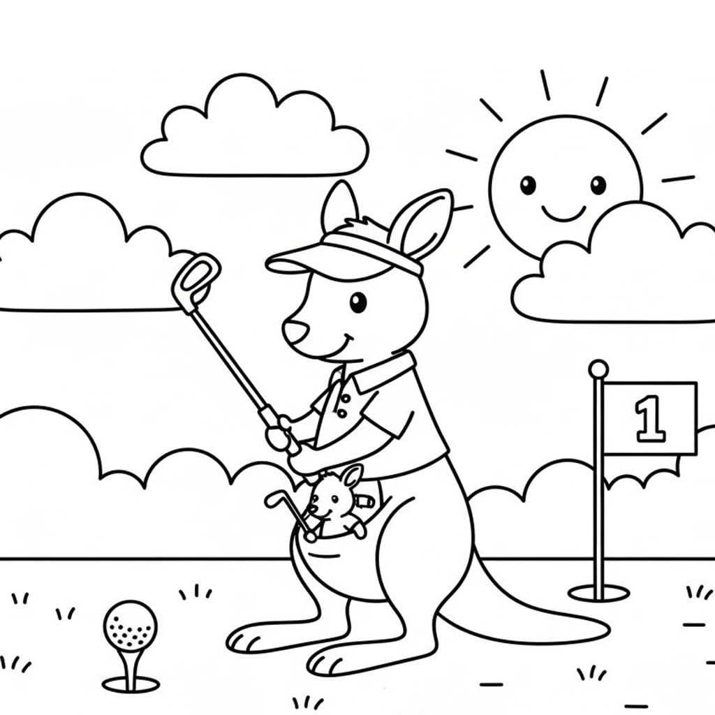 Känguru druckbare für Kinder