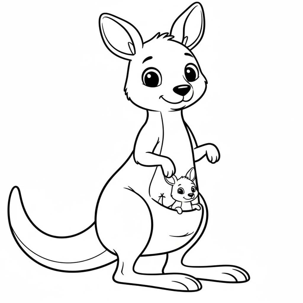 Känguru zum Ausdrucken