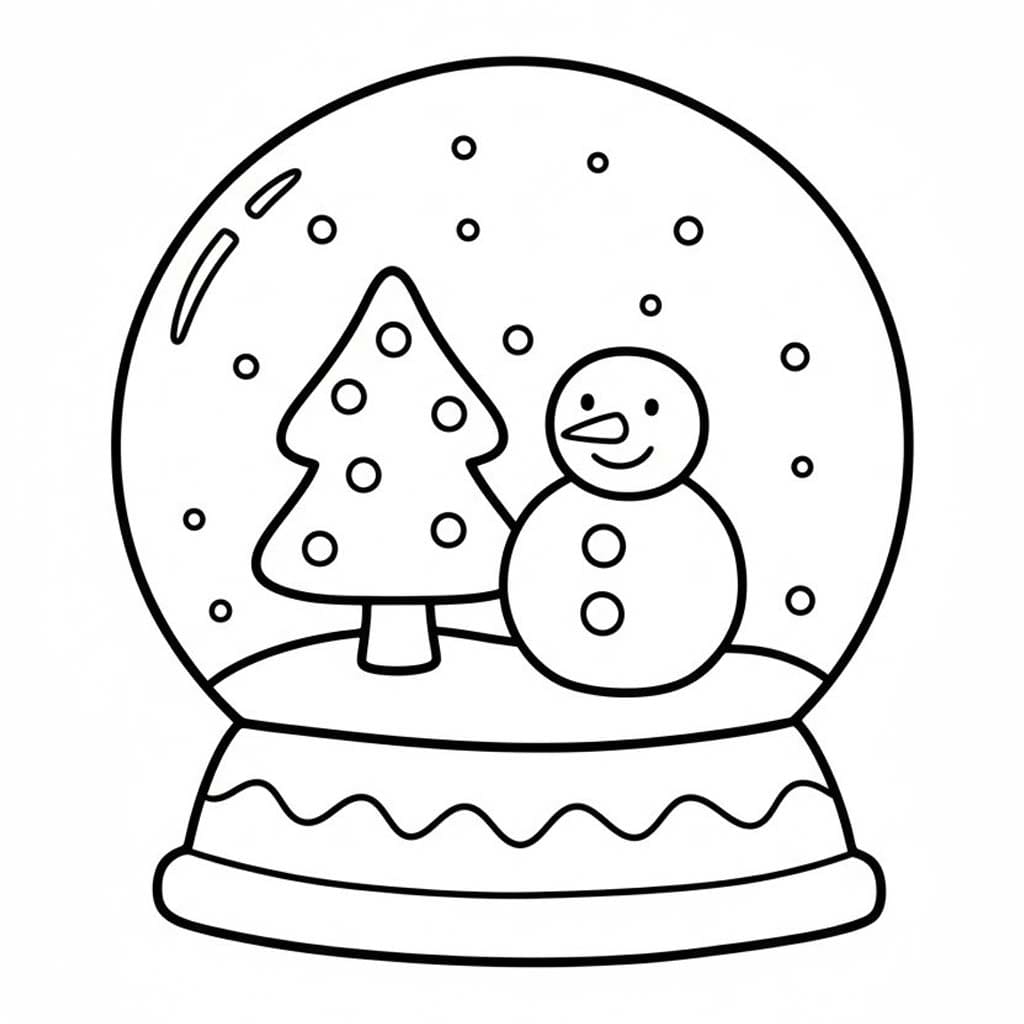 Kostenlos druckbare Schneekugel