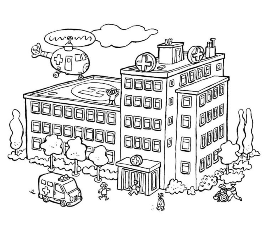 Krankenhaus druckbare