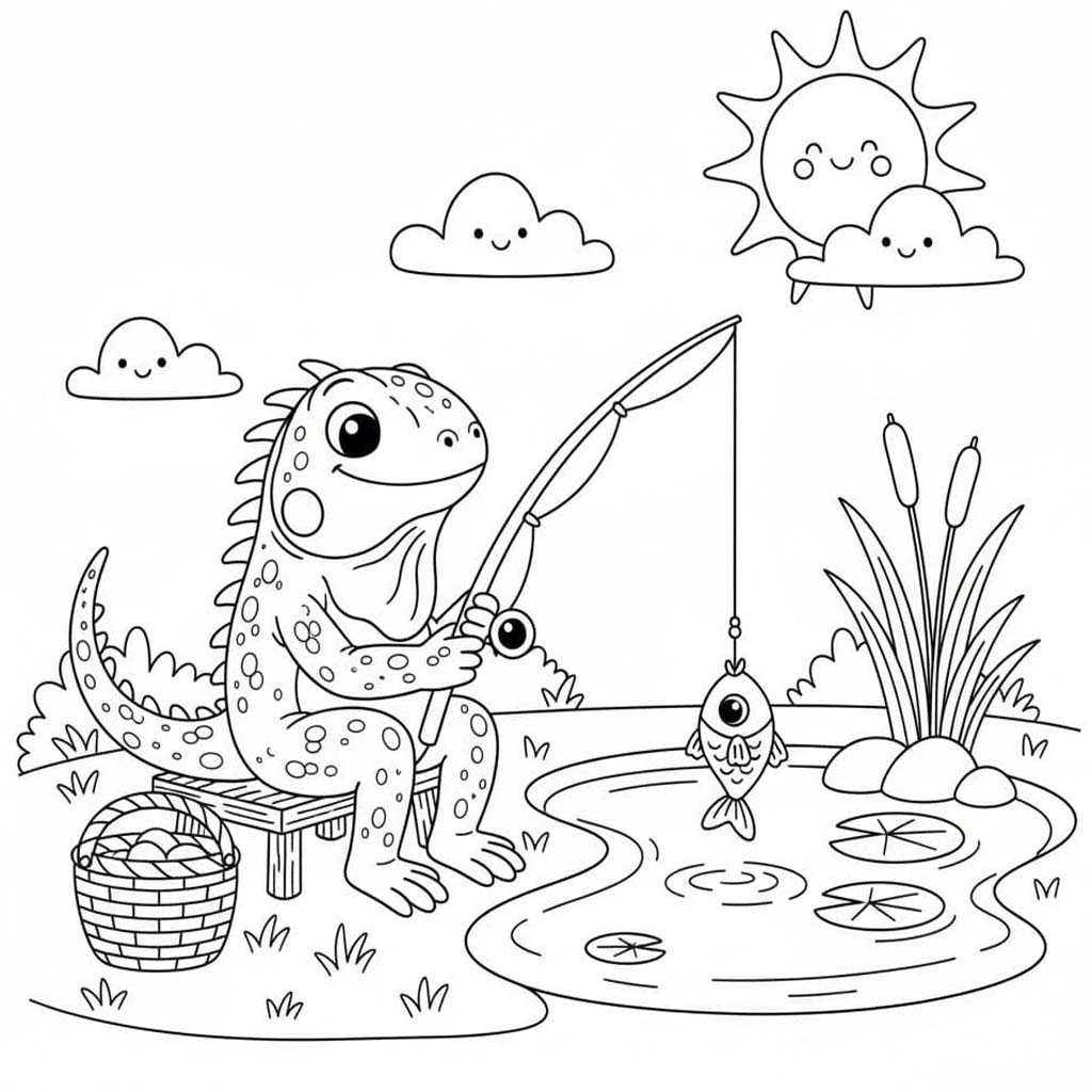 Leguane kostenlos druckbare für Kinder