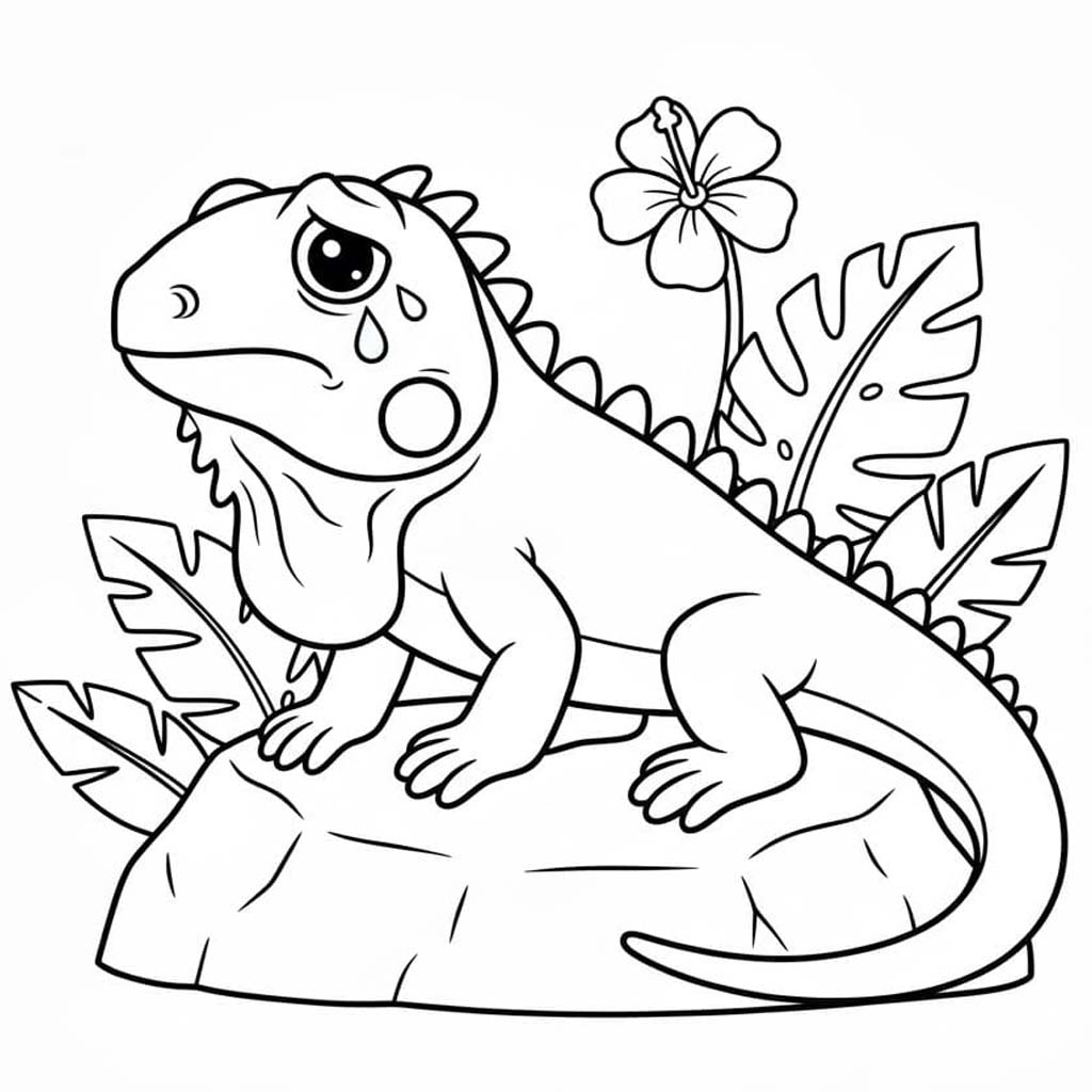 Leguane kostenlos druckbare schlicht