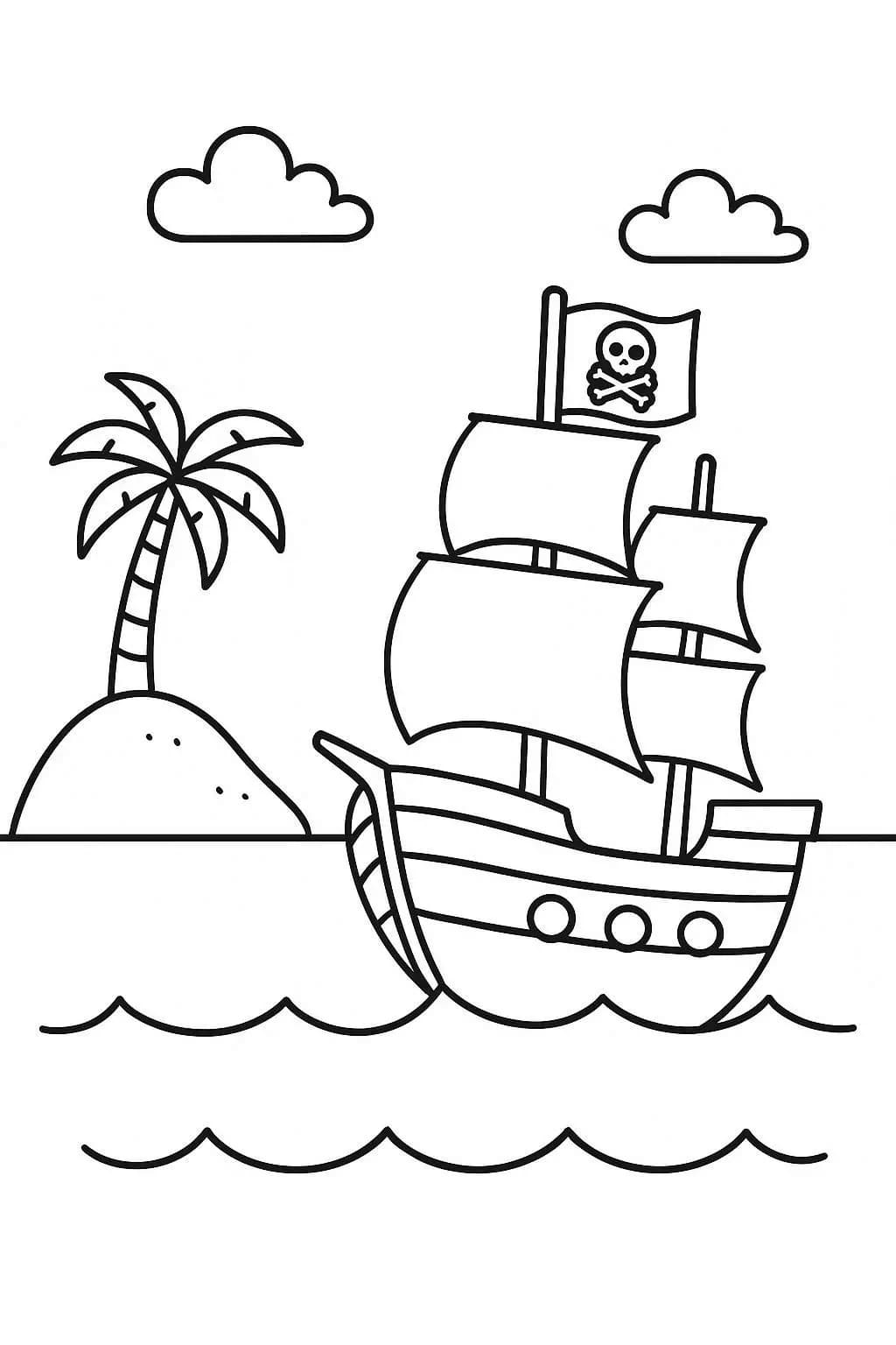 Piratenschiff kostenlos druckbare