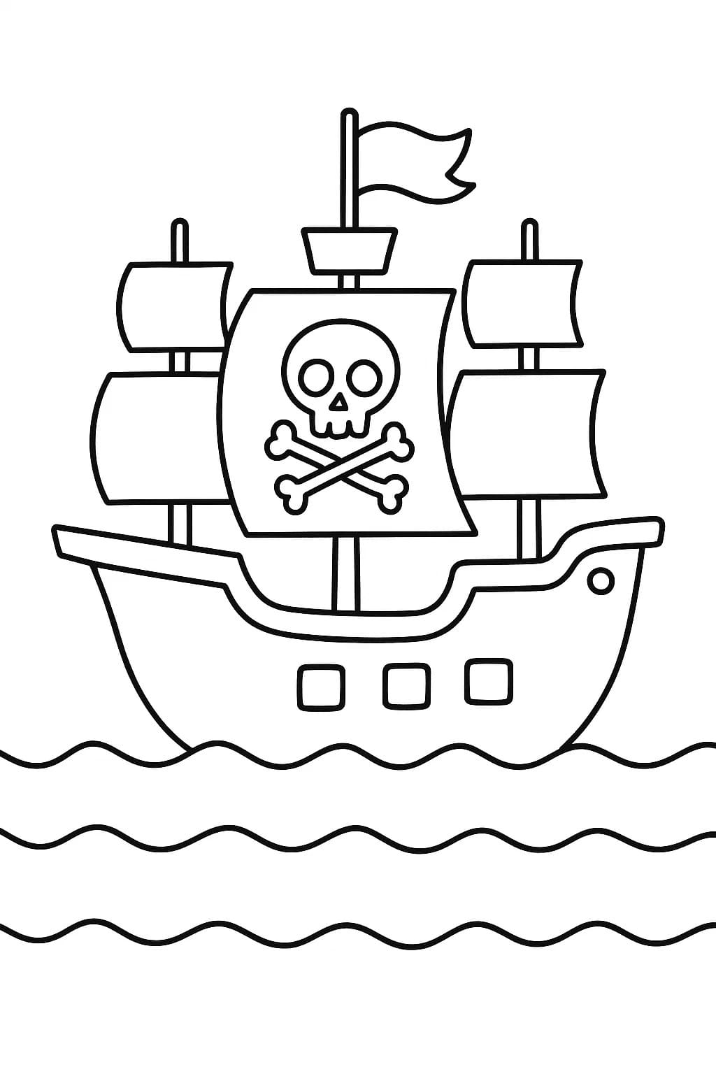 Piratenschiff kostenlos druckbare für Kinder