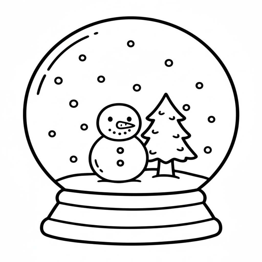 Schneekugel kostenlos druckbare