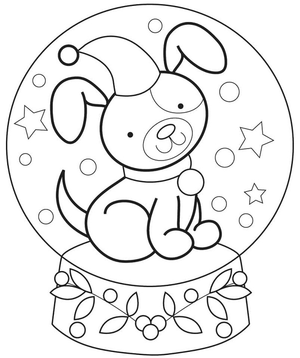 Schneekugel zum Ausdrucken