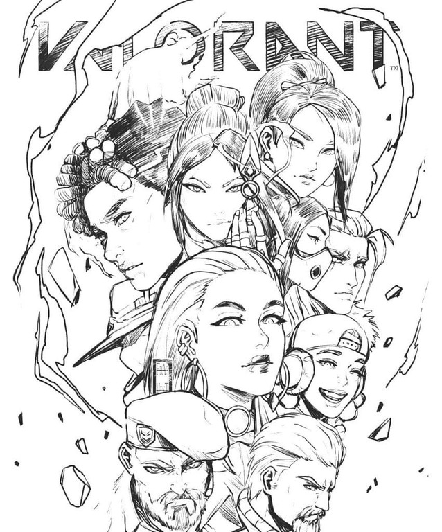 Valorant druckbare schlicht