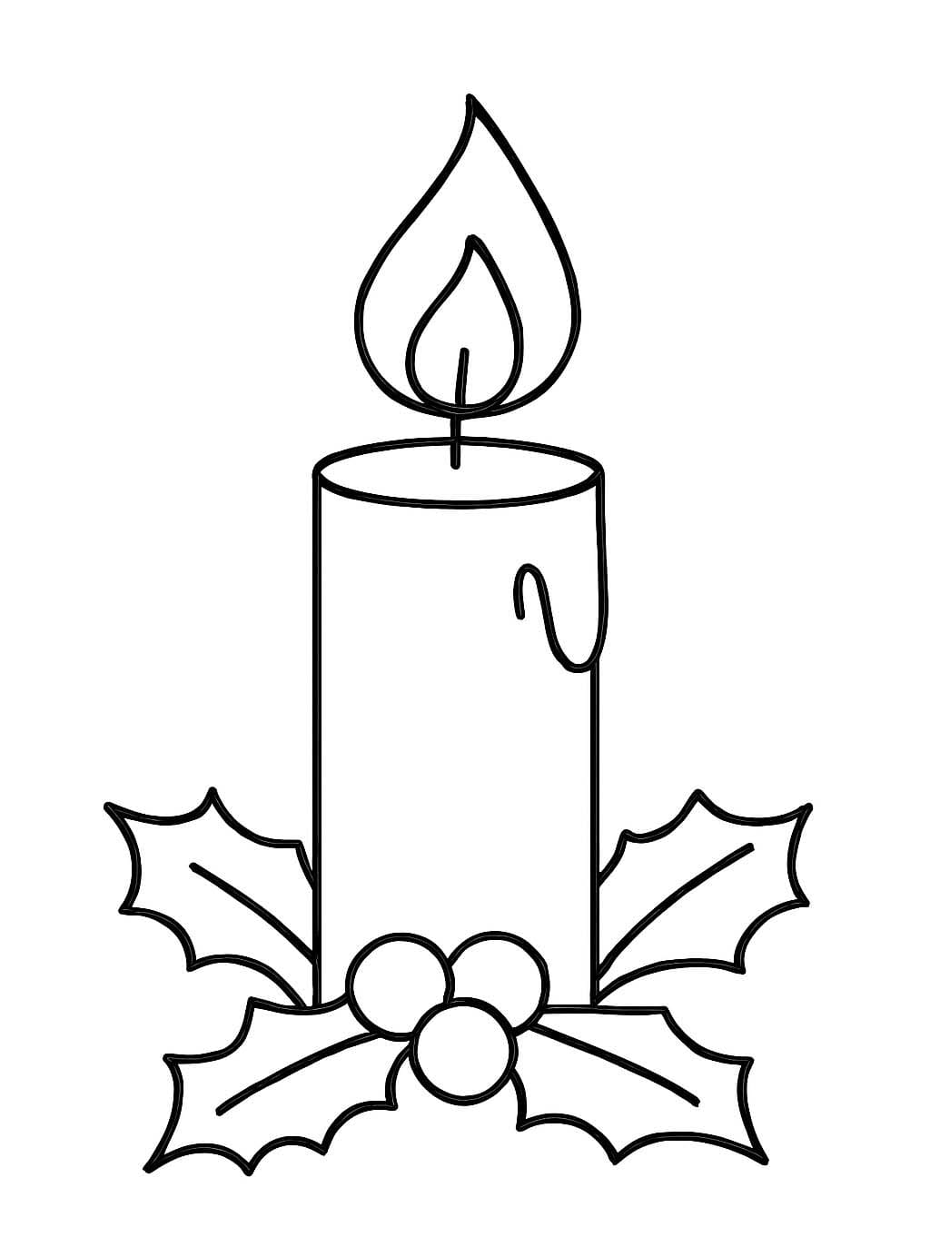 Weihnachtskerzen kostenlos druckbare für Kinder