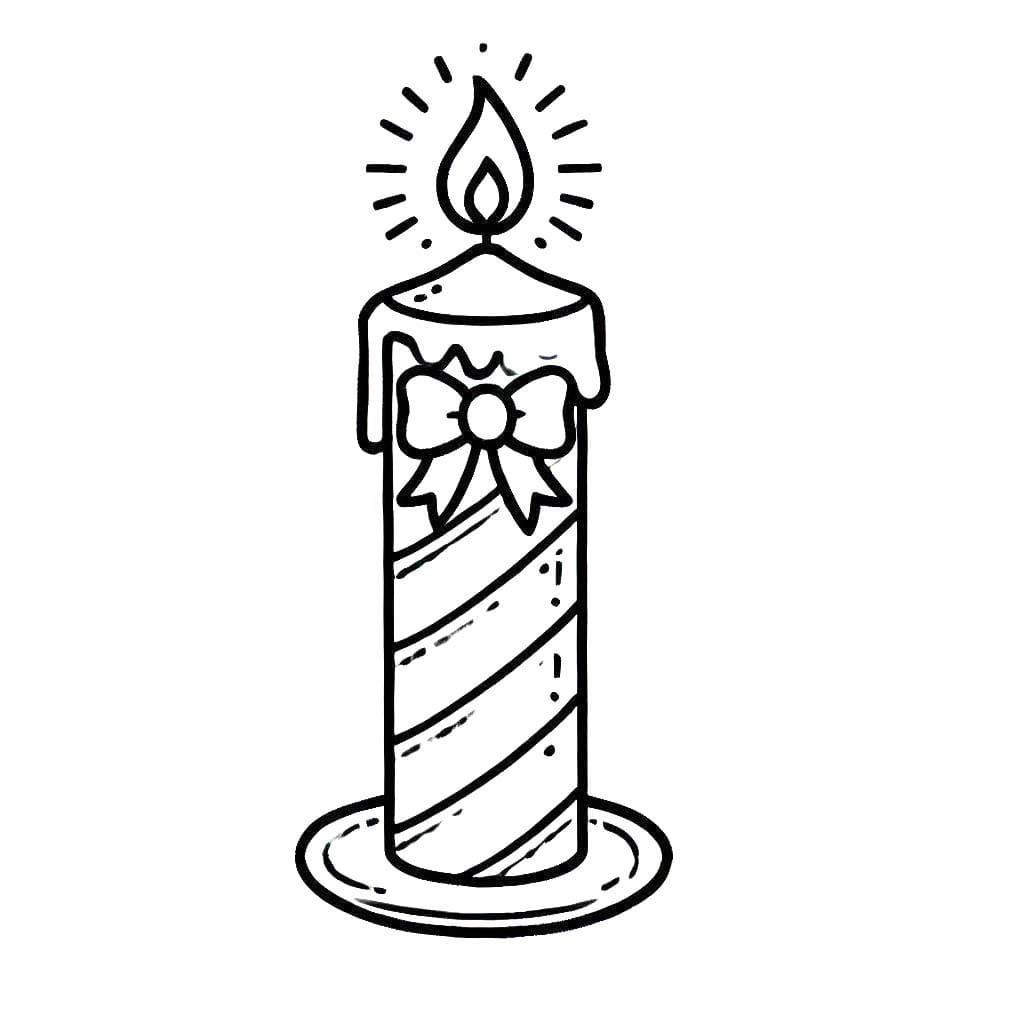 Weihnachtskerzen zum Ausdrucken für Kinder