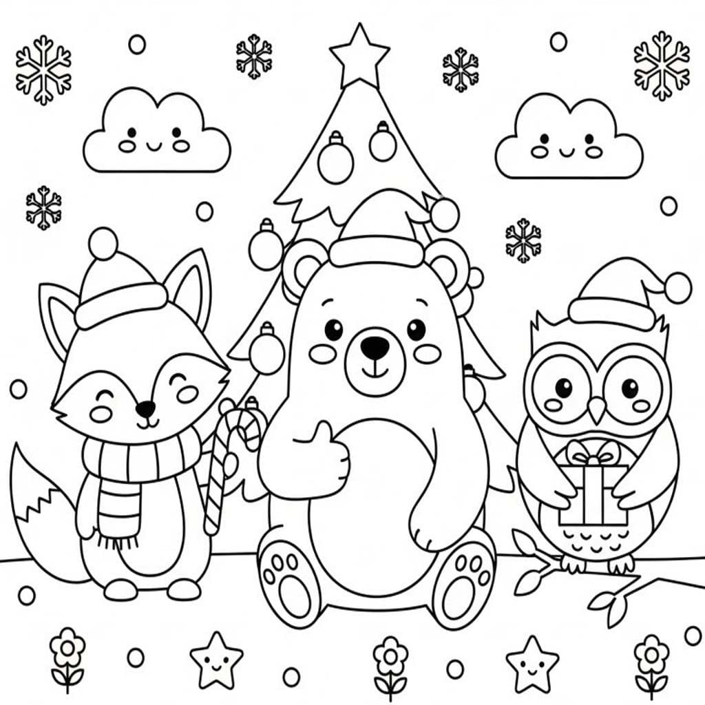 Weihnachtstiere druckbare für Kinder