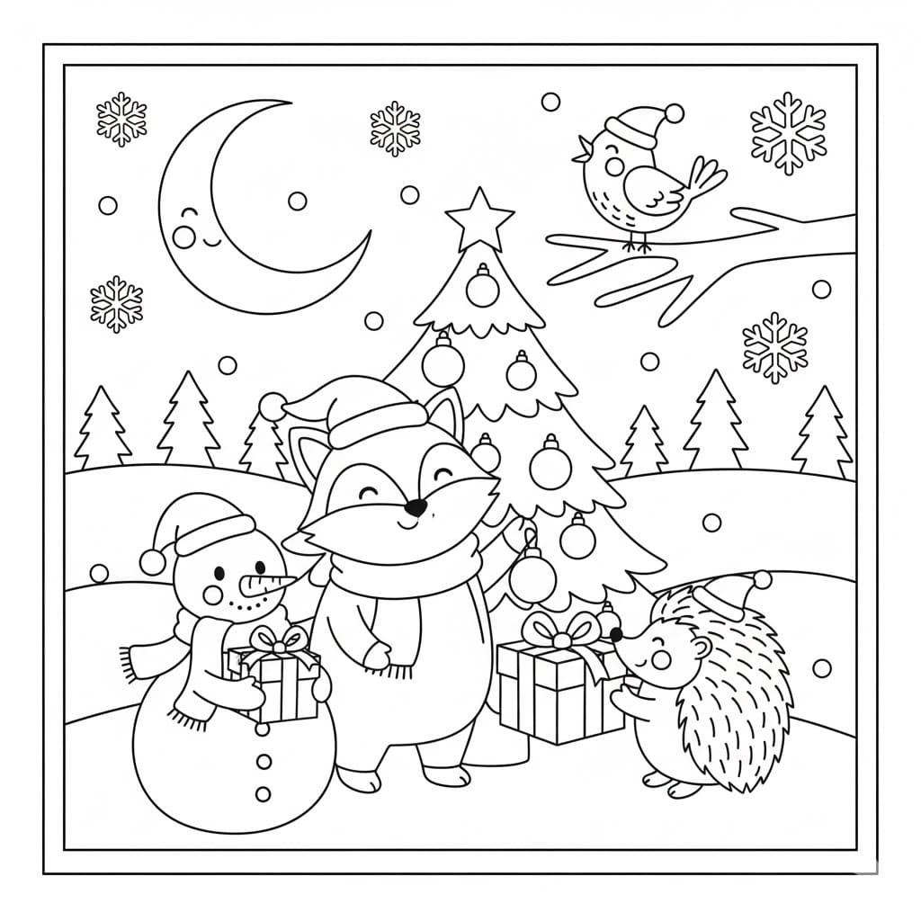 Weihnachtstiere kostenlos für Kinder