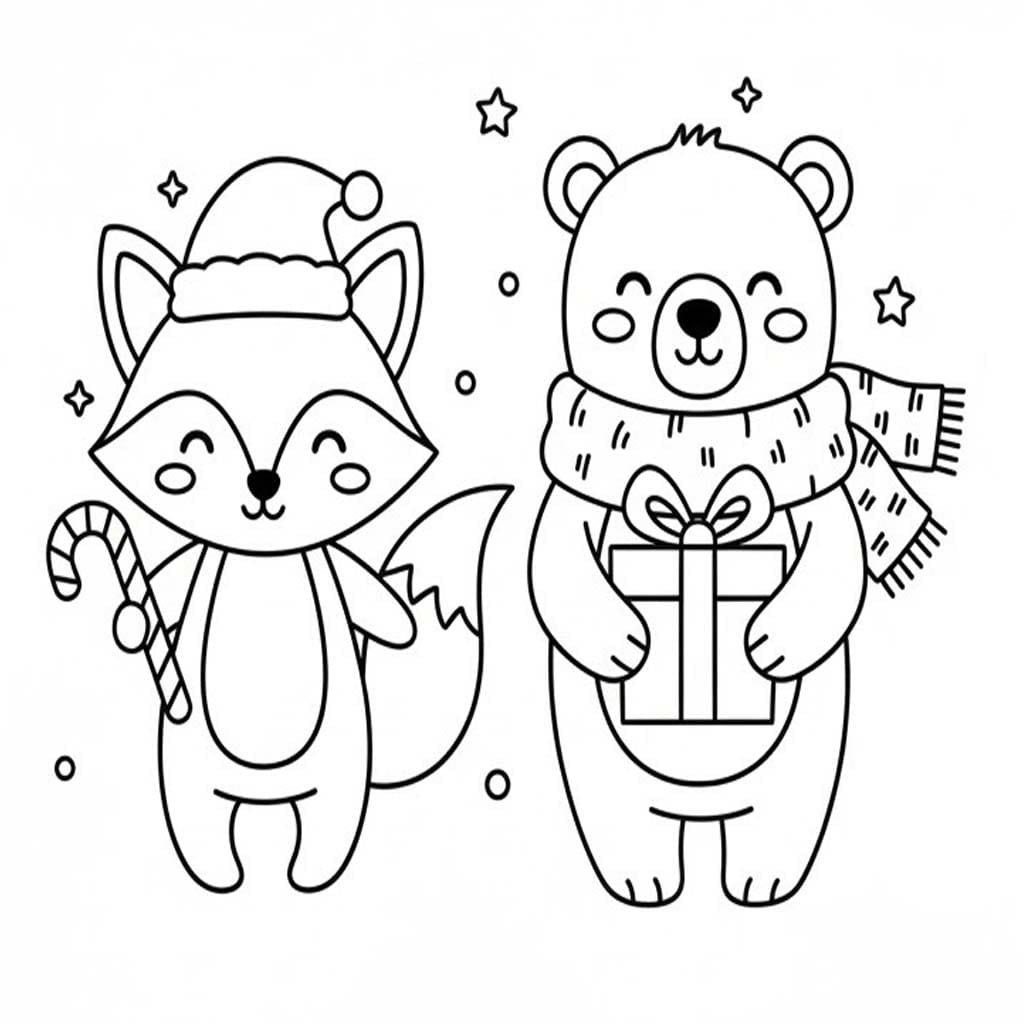 Weihnachtstiere zum Ausdrucken