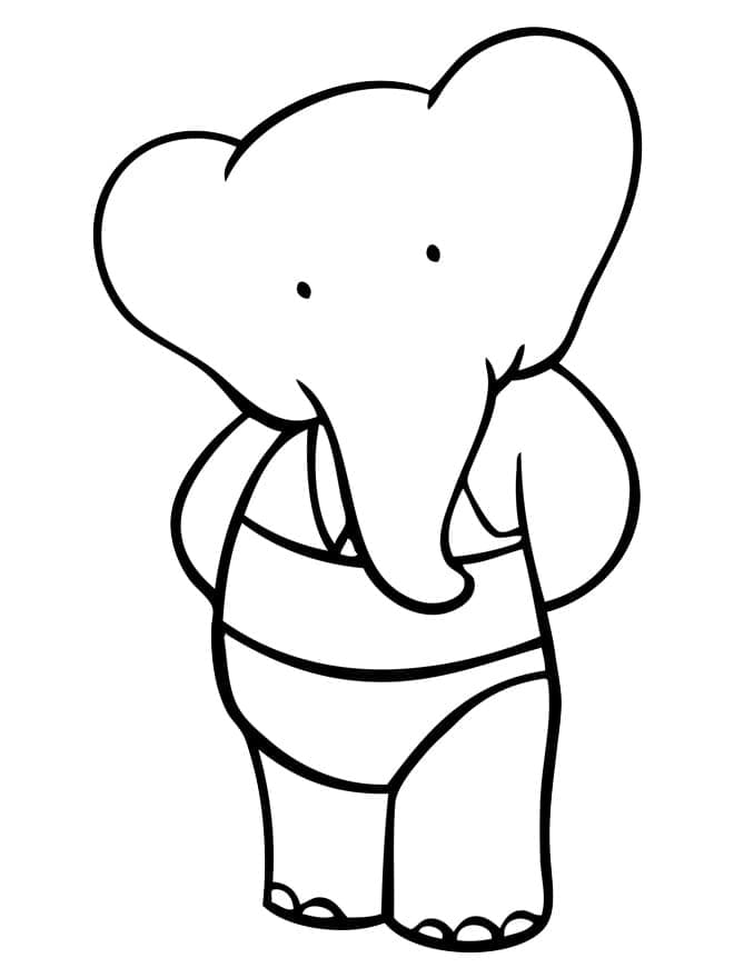 Zeichne Babar der Elefant 2