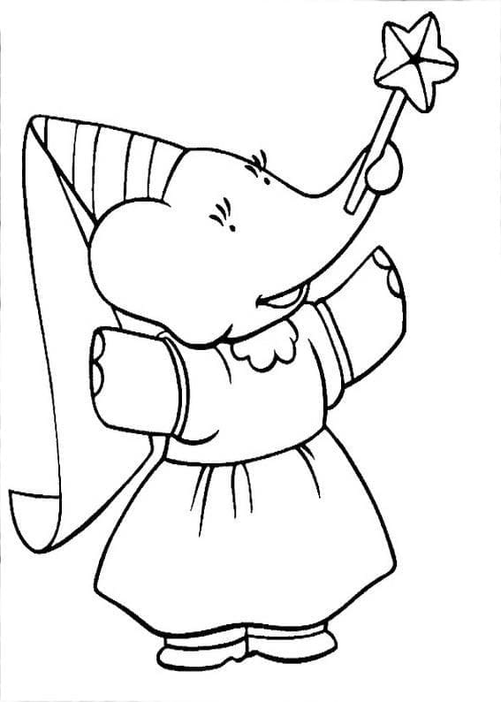 Zeichne Babar der Elefant 3