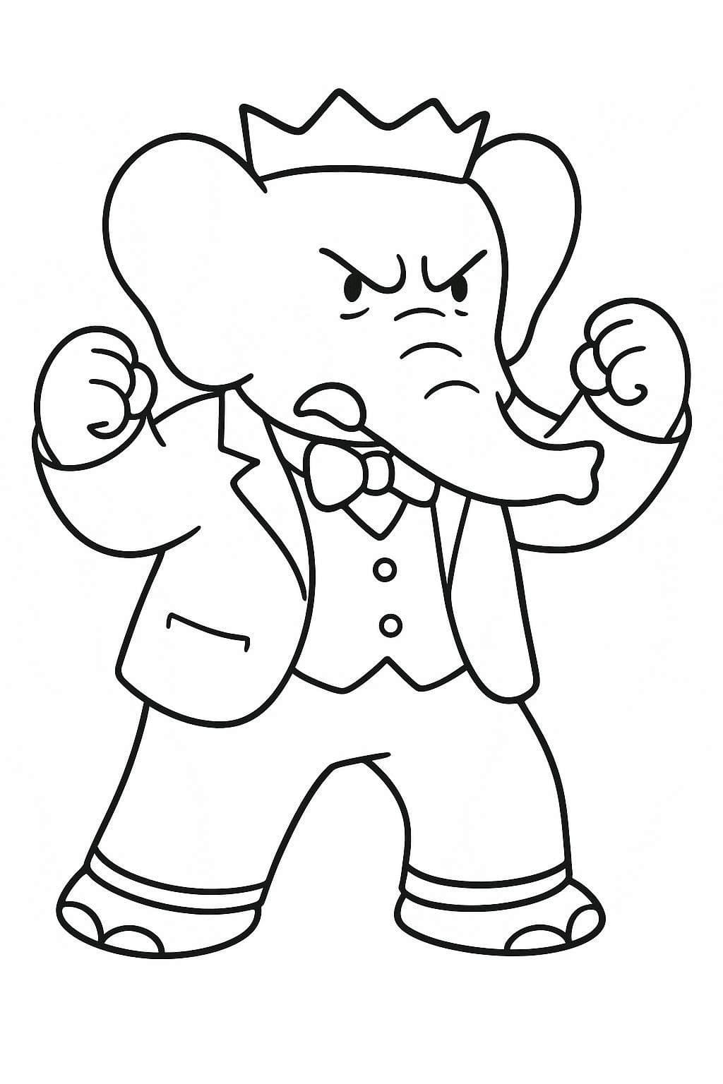 Zeichne Babar der Elefant 5