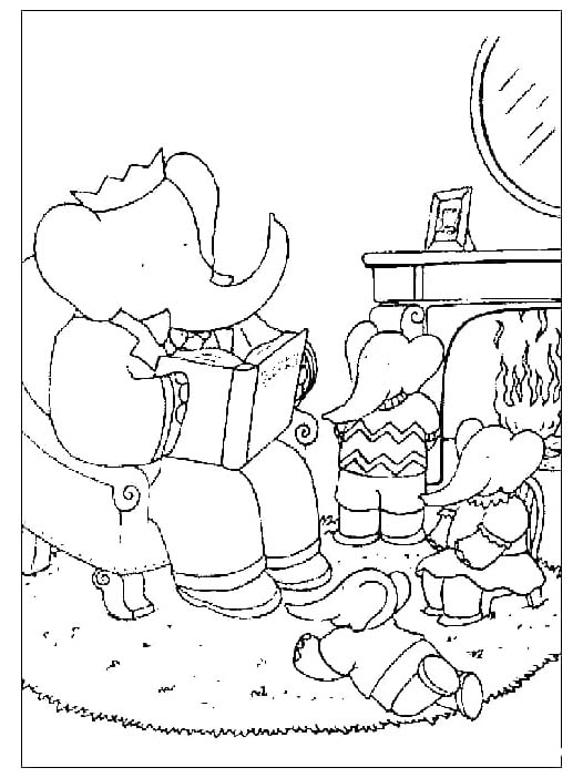 Zeichne Babar der Elefant druckbare basisch