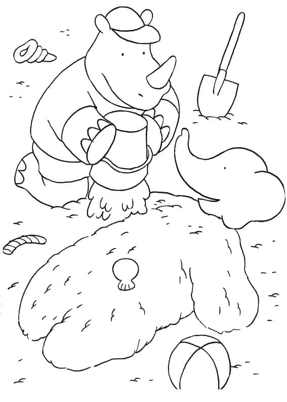 Zeichne Babar der Elefant kostenlos basisch