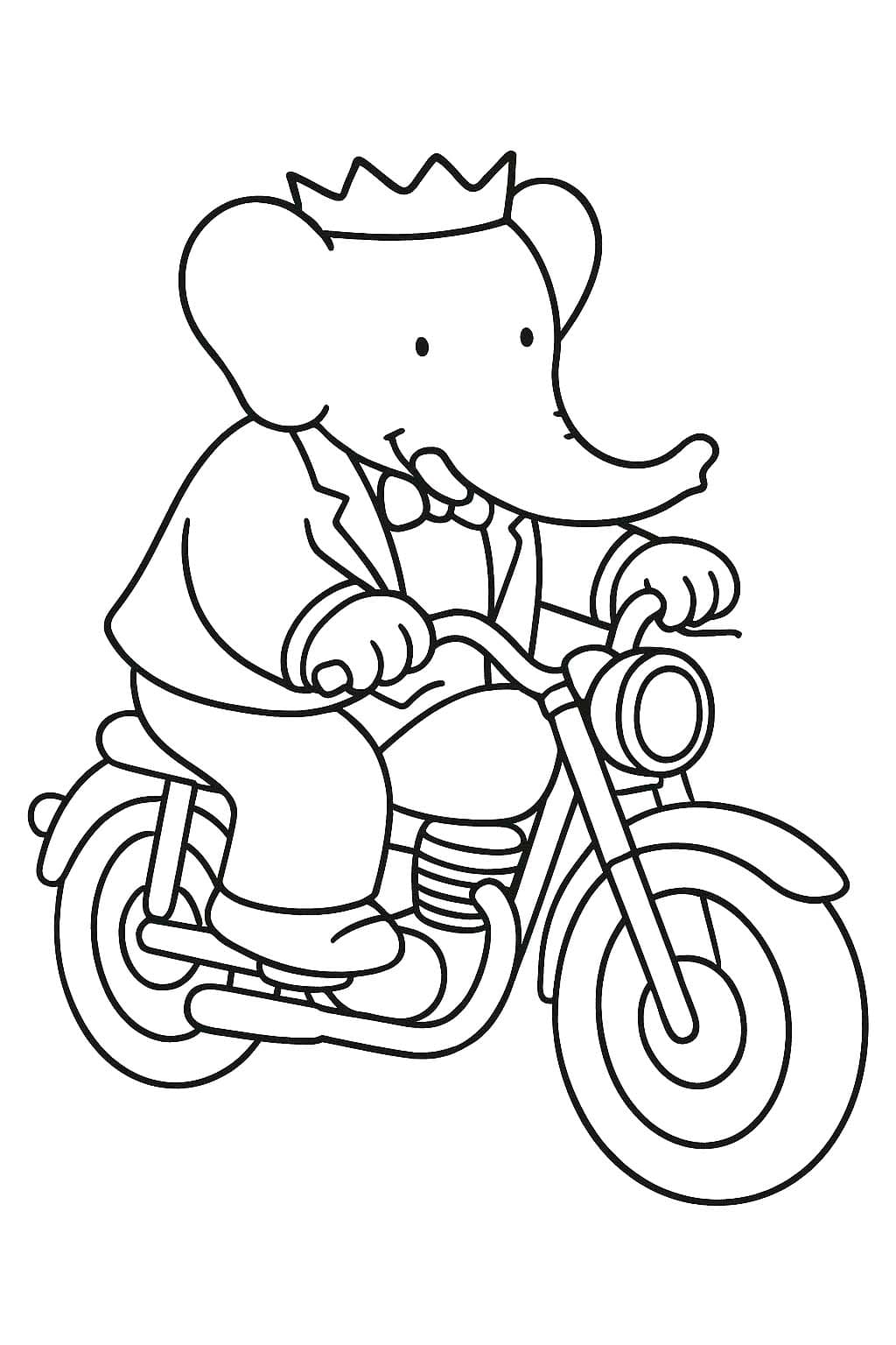 Zeichne Babar der Elefant kostenlos druckbare