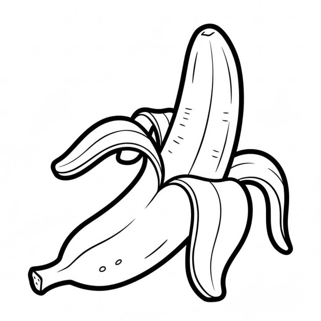 Zeichne Banane druckbare