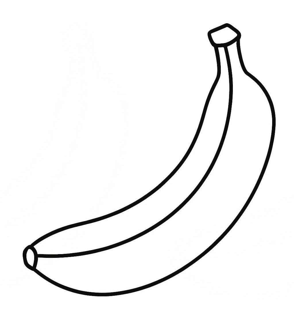 Zeichne Banane druckbare einfach