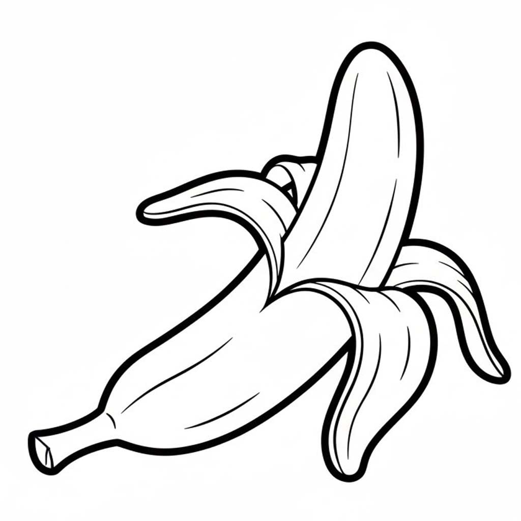 Zeichne Banane kostenlos schlicht