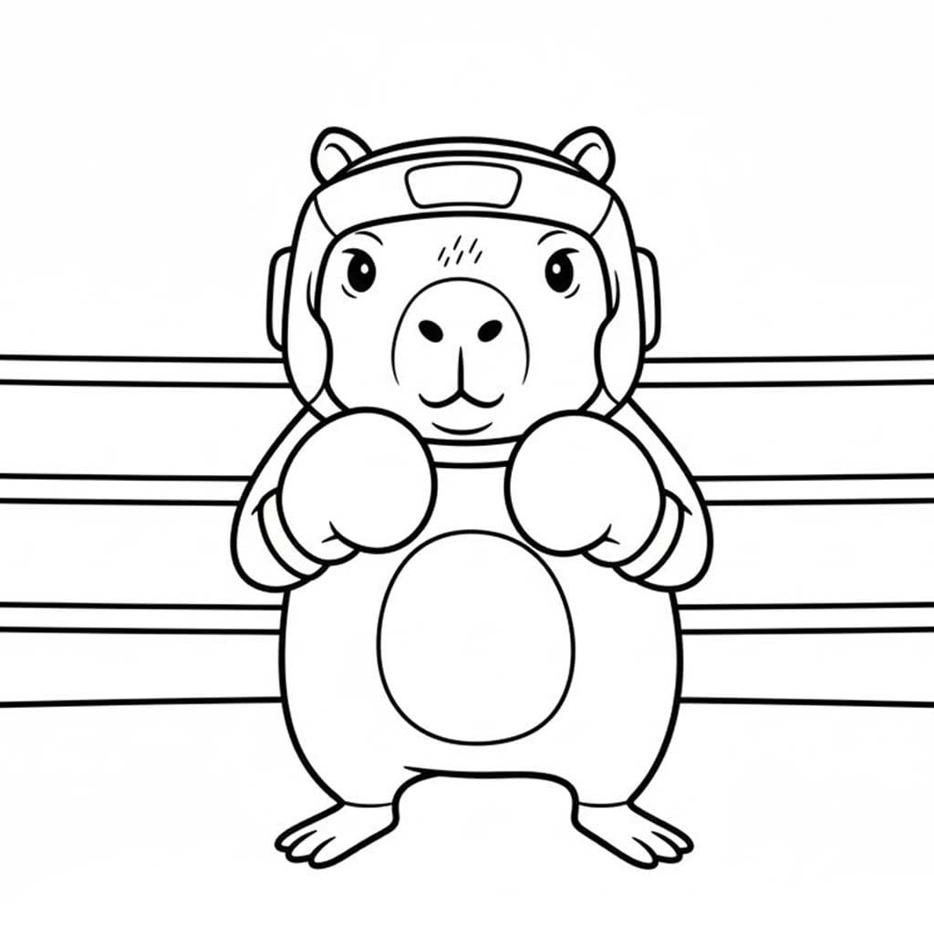 Zeichne Capybara druckbare