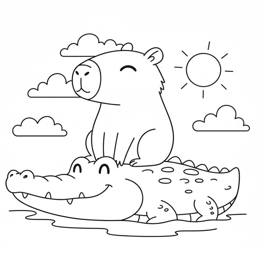 Zeichne Capybara einfach