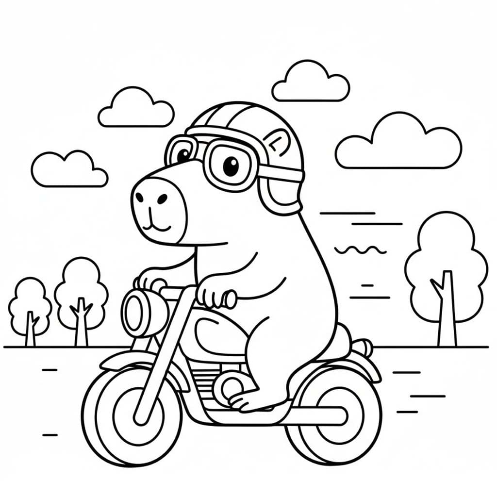 Zeichne Capybara für Kinder