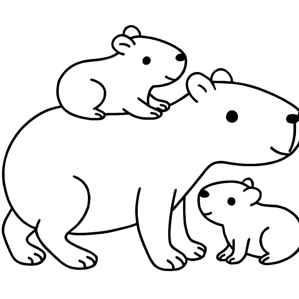 Zeichne Capybara zum Ausdrucken für Kinder