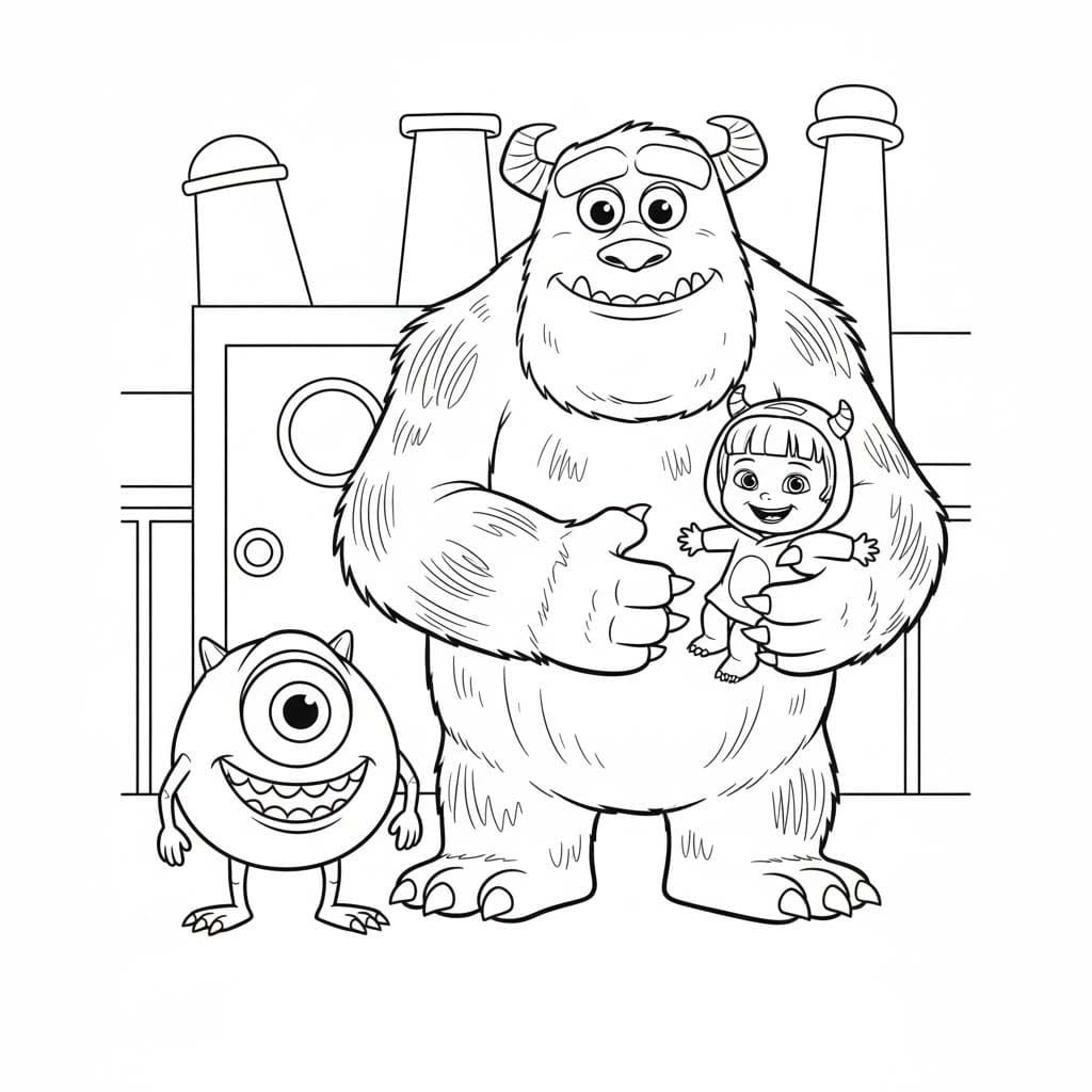 Zeichne Die Monster AG kostenlos druckbare