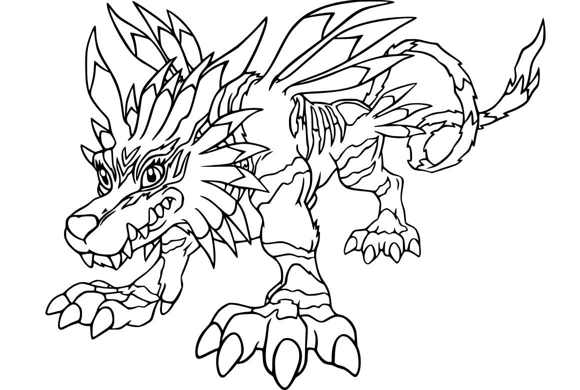 Zeichne Digimon druckbare basisch