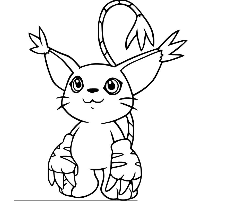 Zeichne Digimon zum Ausdrucken für Kinder