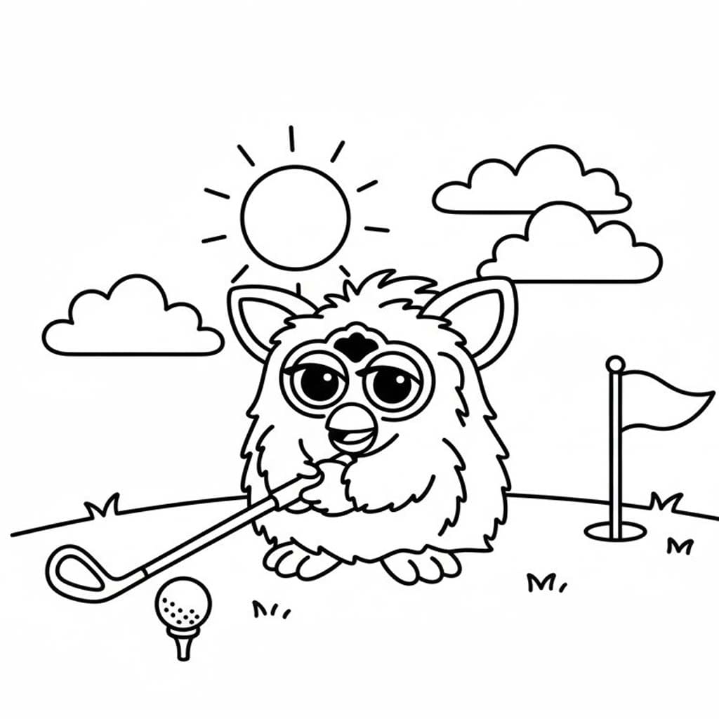 Zeichne Furby basisch