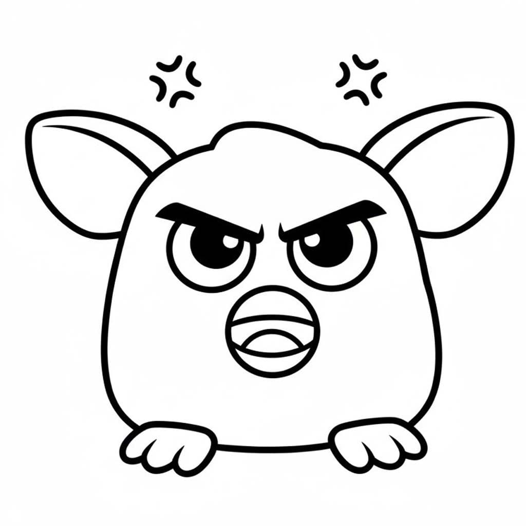 Zeichne Furby druckbare