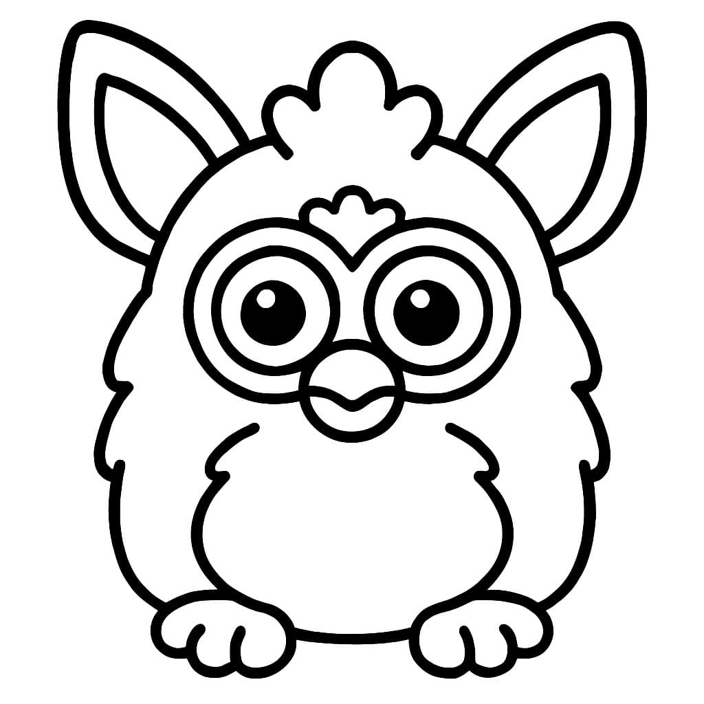 Zeichne Furby kostenlos für Kinder
