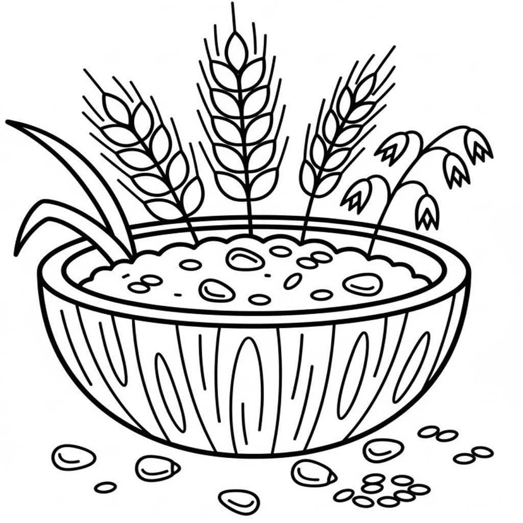 Zeichne Getreide kostenlos druckbare