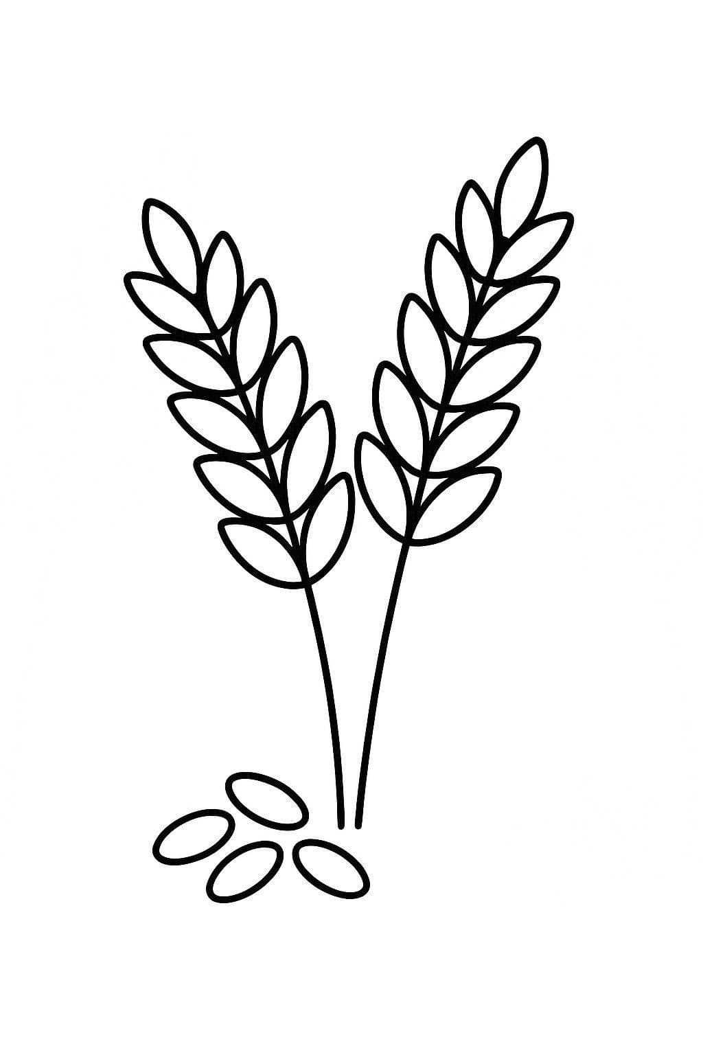 Zeichne Getreide kostenlos druckbare einfach